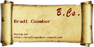 Bradl Csombor névjegykártya